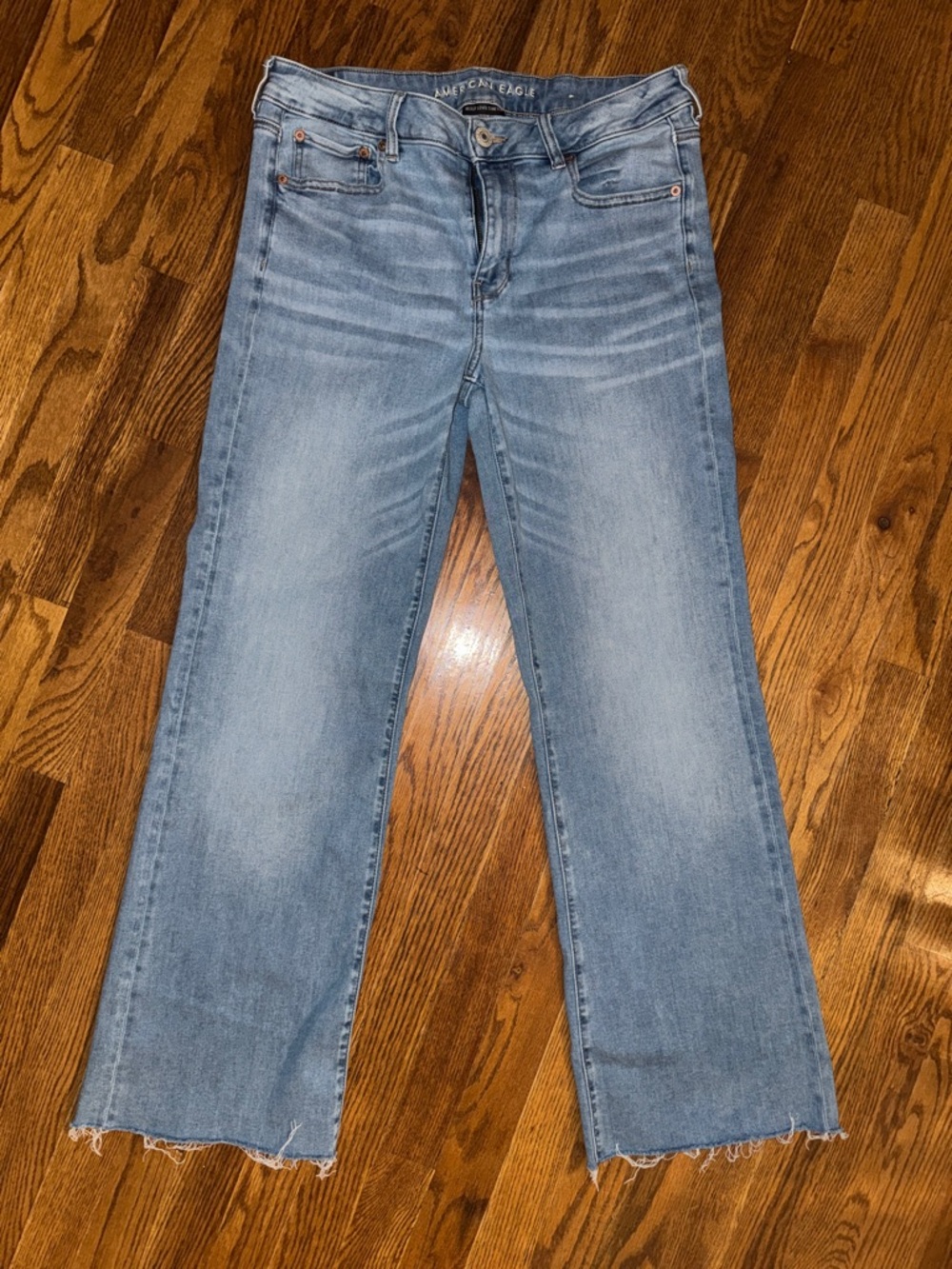 American Eagle Favorite Boyfriend Light Blue Wide Leg Jeans